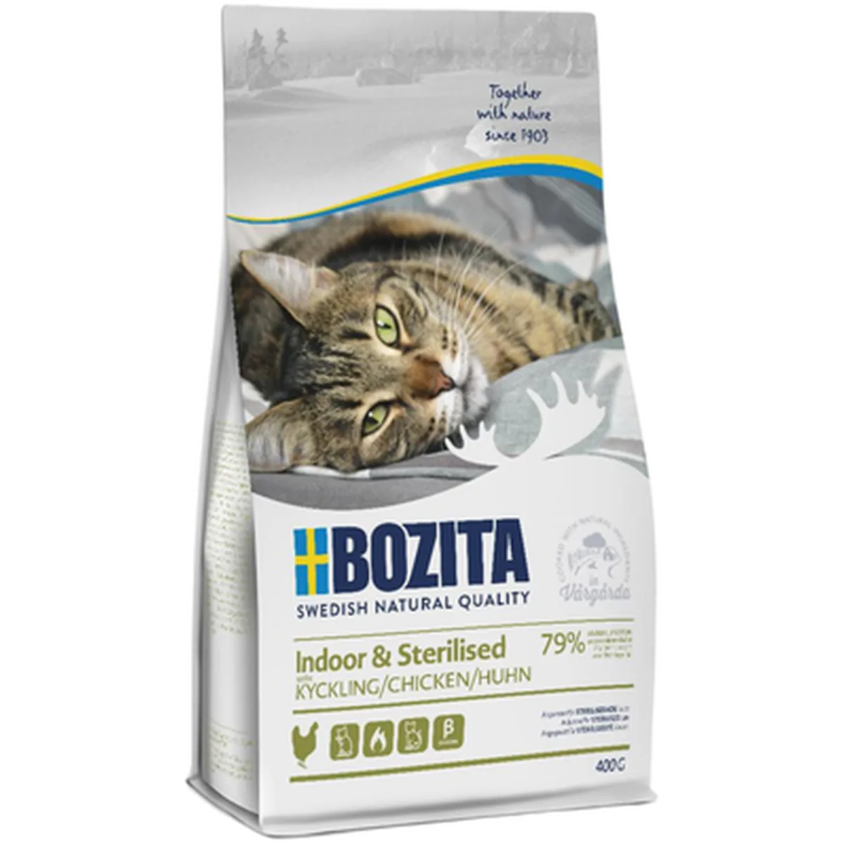 Bozita Indoor og Sterilised kylling 2 kg